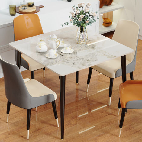 Square Bar Table 4 Seater Dining Table Breakfast Kitchen Home Restaurant Cafe, Cold Jadeite