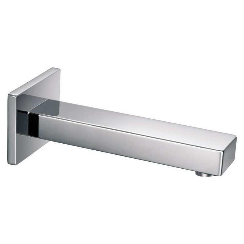Square Wall Mounted Bath / Basin Filler Water Spout Mixer - Chrome on Brass