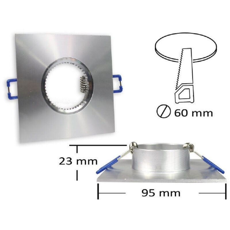 Support De Spot Encastré Carré Gu10 Support De Spot P9 Gris