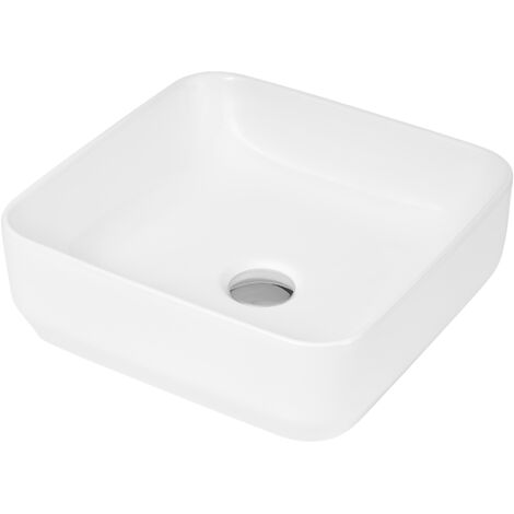 Square Ceramic Countertop Vessel without Overflow - 365mm
