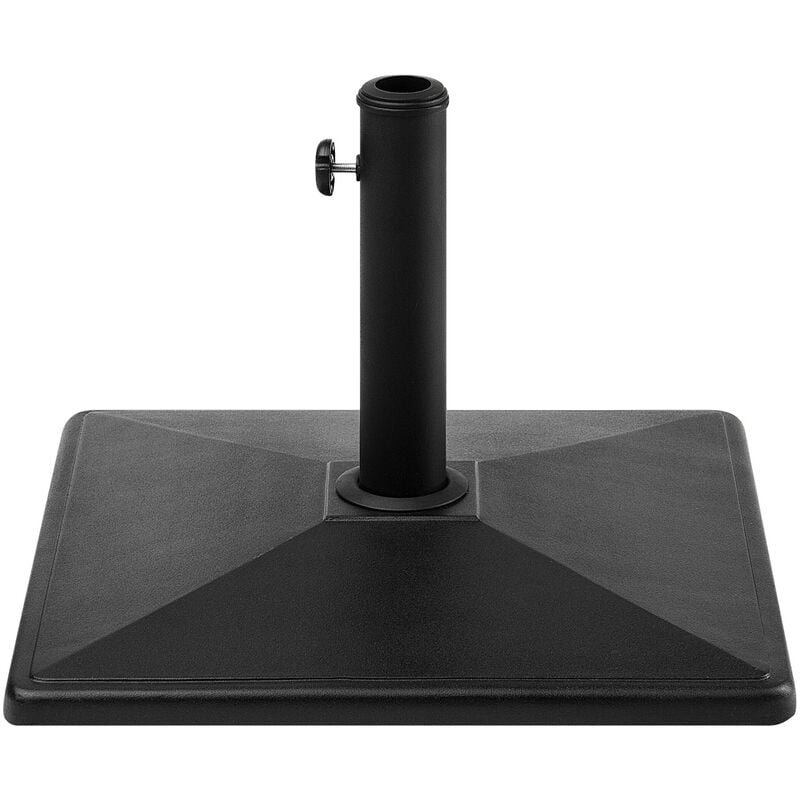 Beliani - Modern Outdoor Garden Square Umbrella Base Black Concrete 3 Pole Adapters Cervo