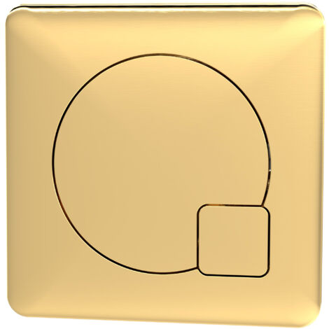 Square Dual Flush Push Button - 70mm -Brushed Brass
