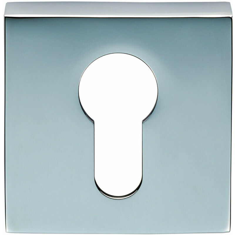 Square Euro Profile Escutcheon Concealed Fix 52 x 52mm Polished Chrome