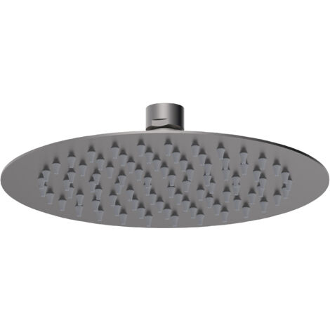 Square Fixed Head, 200mm - Brushed Pewter
