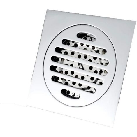 Square floor drain, odor-proof, insect-proof, watertight floor drain with high-flow water return, 10.5 x 10.5 cm