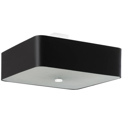 Square Flush Light Black 45cm E27 Quadratisches Unterputzlicht Schwarz 45cm E27