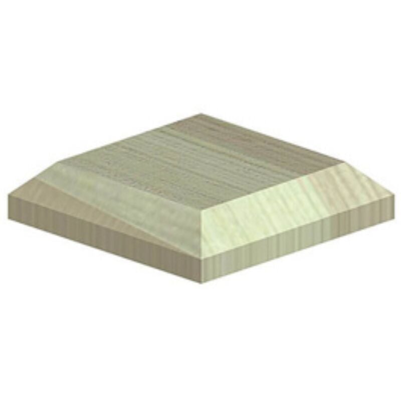 Birkdale - Square Green Treated Wood Post Cap for 3 x 4in Posts - 96 x 120 x 23mm (1 Pack)