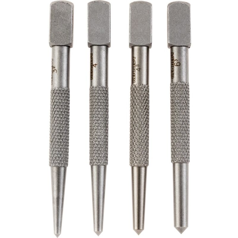 Square Head Centre Punches Set of 4 - Kennedy