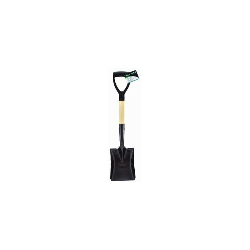 Square Head Micro Shovel with Wooden Handle Strong Durable Outdoor Gardening Tool Lightweight