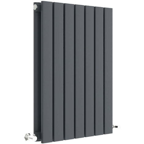 Square Horizontal Double Panel Radiator - 600mm x 412mm - 1449 BTU - Anthracite