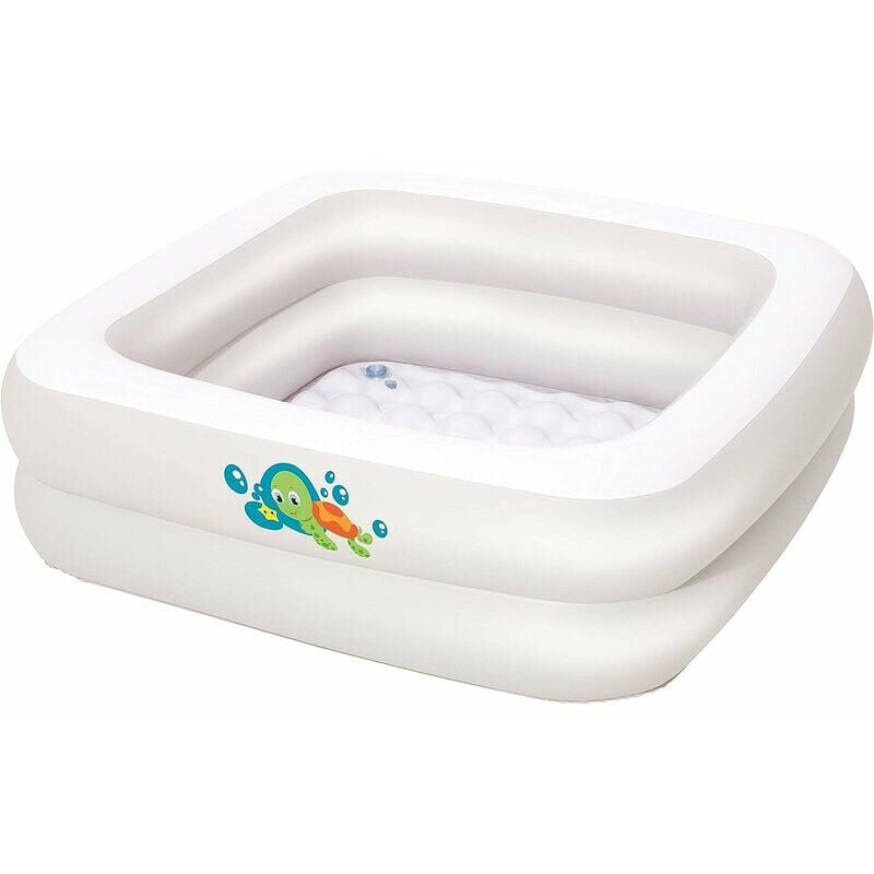 Soleil - Square Inflatable Baby Bathtub 86 x 86 x 25 cm Guazhuni (White)