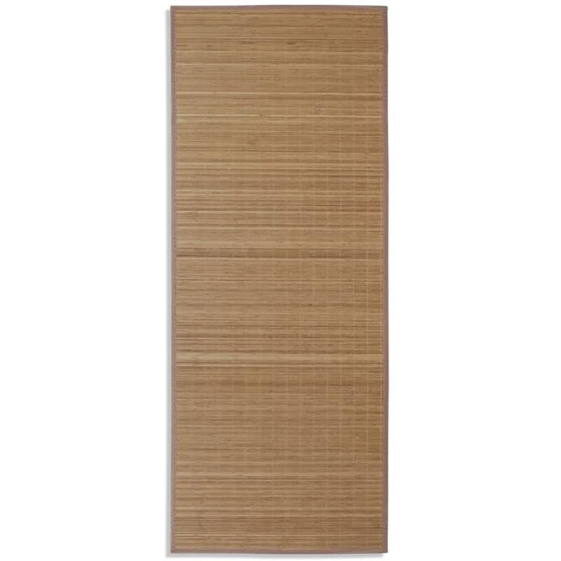 Rectangular Brown Bamboo Rug 80 x 200 cm Vidaxl