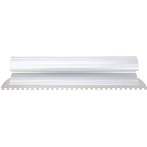 Square Notch Trowel 2/5x2/5in Notch Aluminum Alloy Stainless Steel Tile Adhesive Spreader for Tiling 400mm / 16in