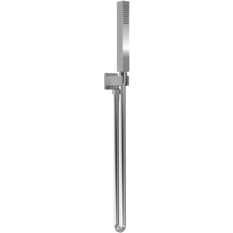 Square Outlet Elbow, Parking Bracket & Shower Handset - Chrome