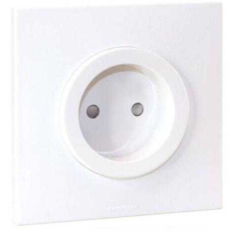 SQUARE PC 2P + plaque + griffes BLC EUR'OHM 91180001