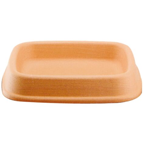 Square Saucer Zeus Impruneta di Martino - 25x25 cm per vaso Ø30 cm