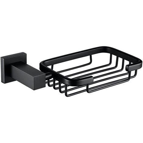 Square Soap Dish and Holder Matte Black