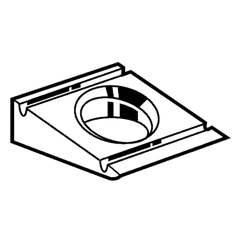 Qualfast - M16 Square Taper Washer 8% - Steel - Hot Dip Galvanised din - you get 5