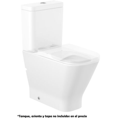 Square - Taza adosada a pared con salida dual para inodoro de tanque bajo THE GAP - ROCA Modelo: 220 AMR - PLUS / DUO