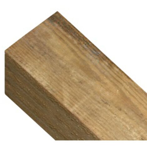 CANNOCK GATES Square Top Post - Pressure Treated Scandinavian Redwood - L100 x W100 x H2400 mm