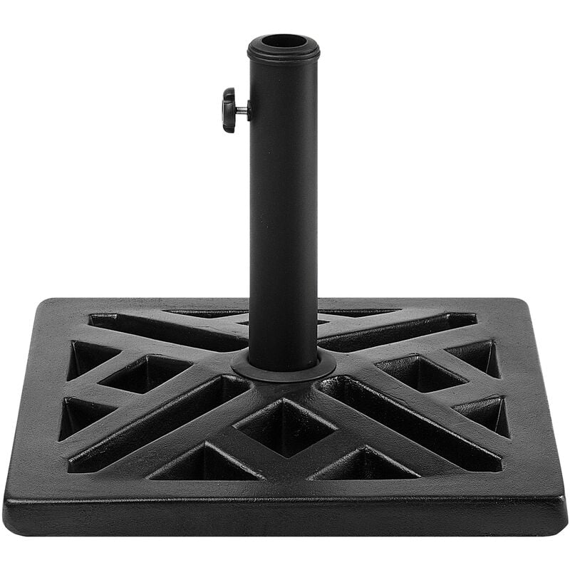 Beliani - Modern Outdoor Garden Parasol Base Square Black Concrete 3 Pole Adapters Chieti