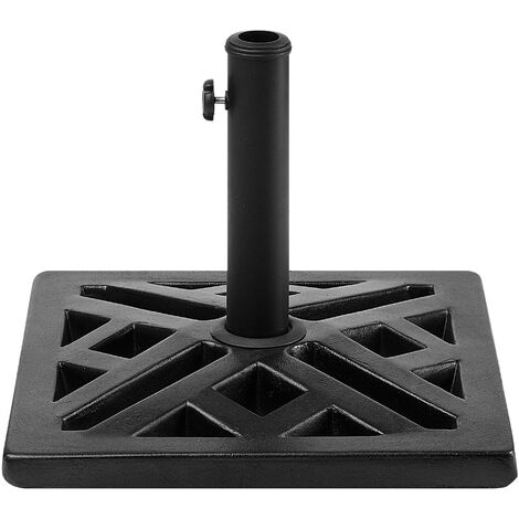 Square Umbrella Base Concrete Black CHIETI
