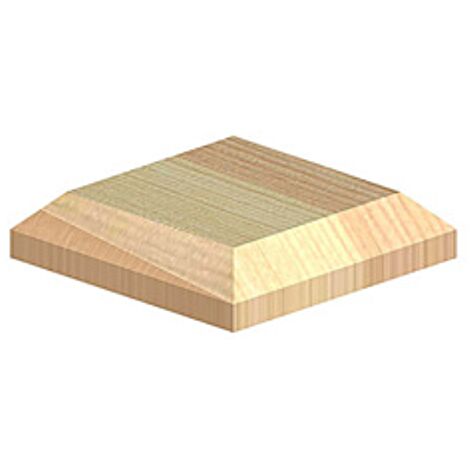 BIRKDALE Square Untreated Wood Post Cap for 3in Posts - 96 x 96 x 23mm (1 Unit)