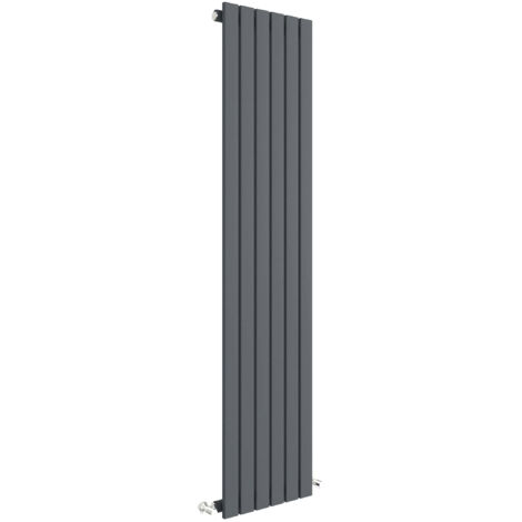 Square Vertical Single Panel Radiator - 1500mm x 354mm - 2041 BTU - Anthracite