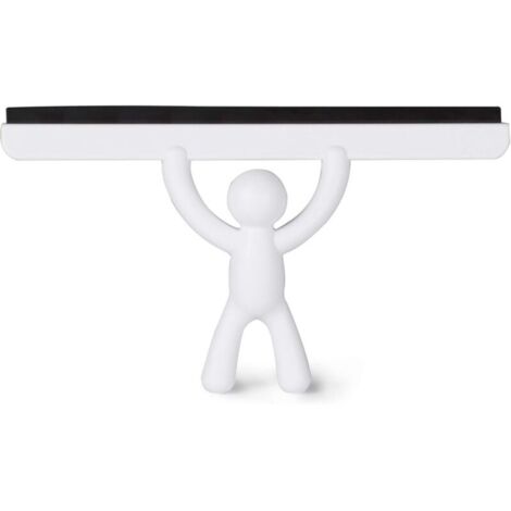 Squeegee. Raclette de douche Buddy, coloris blanc, dimension 26.7x15.9x5.1cm