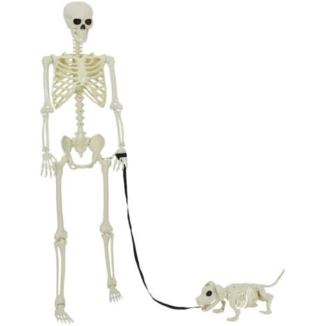 Squelette de décoration Halloween 2 pcs Blanc Polypropylène CFW492347