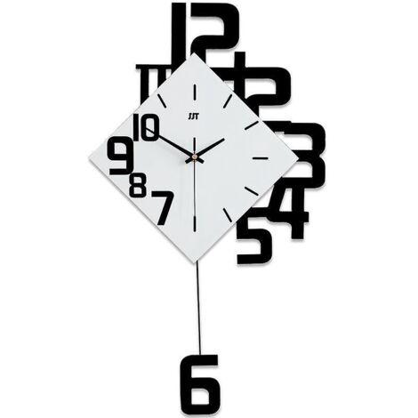 squelette Irrgulier Horloge Swing Horloge Salle  Manger Chambre Silencieux Mur Montre