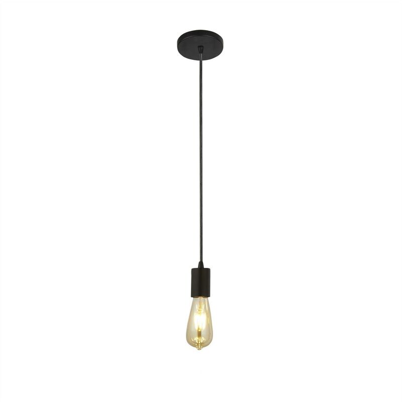 Searchlight - Squiggle - 1 Light Pendant Matt Black, E27