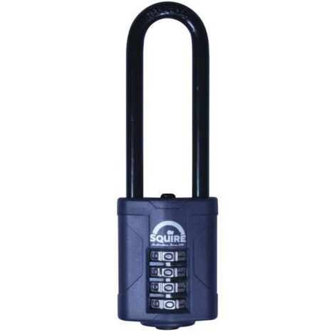Squire CP40/2.5 Combination Padlock 4-Wheel 40mm Extra Long Shackle 63mm Boxed