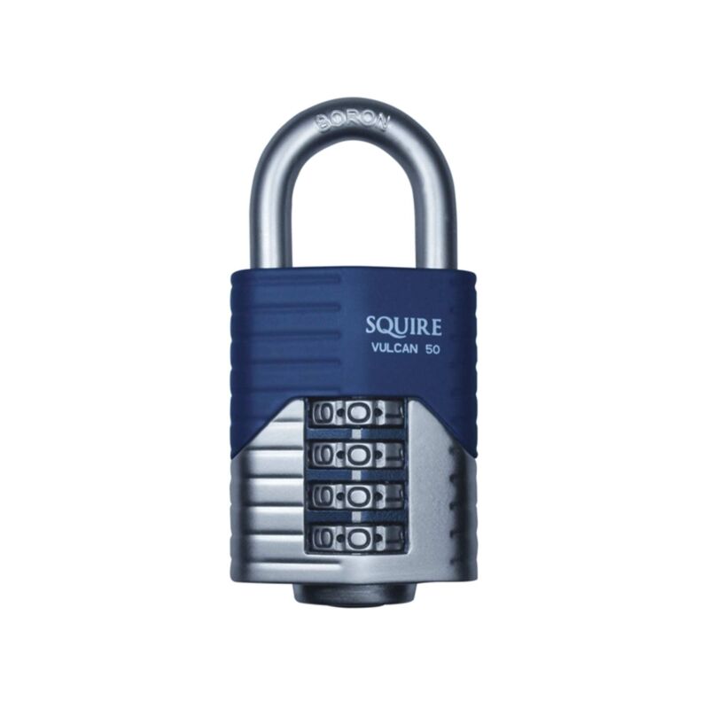 Squire - vulcan combi 50 Vulcan Open Boron Shackle Combination Padlock 50mm HSQVC50