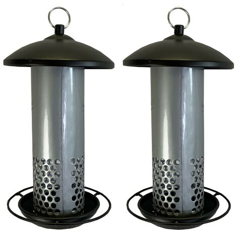 Squirrel Resistant Hanging Bird Mealworm Feeder (Set of 2)