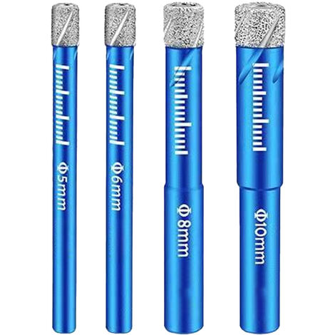 S&R drill bits Diamond drill bits for ceramic tiles, porcelain stoneware, glass tiles, stone. Box of 4 professional diamond drill bits