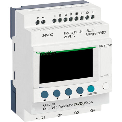 Sr2b122bd Schneider - Automate Zelio Logic - Relais Intelligent 12 E/s 24vcc - Horloge + Afficheur