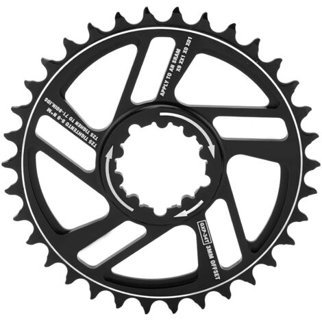 SRAM 34T Direct Mount Ritzel, Schwarz, GXP Kettenblatt mit 3 mm Offset, abwechselnde Zähne