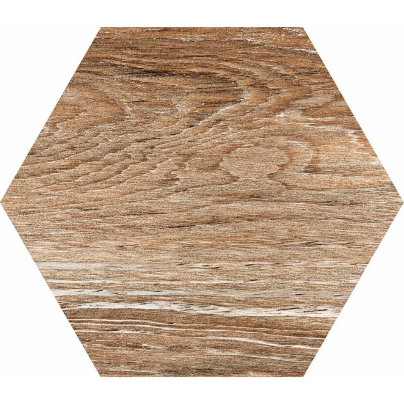 Carrelage hexagonal Harma mix bois 22x25 cm
