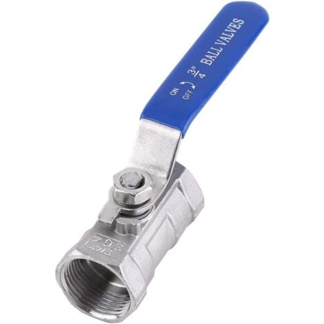 MEMKEY SS 304 BSP Stainless Steel Ball Valve - With Internal Thread - Ball Valve with Lever Handle - Manual On/Off Control - Reduced Port,DN20 (3/4")