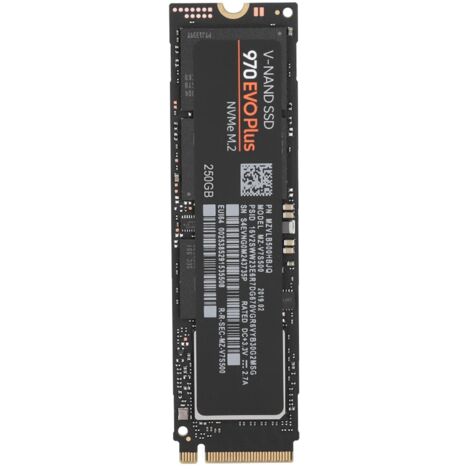 SSD NVMe M.2 2280 250 Go - Samsung 970 Evo Plus - Disque Interne pour PC et Ordinateur Portable