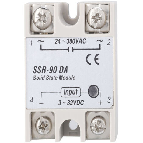 SSR-90DA 90A Modul, Halbleiterrelais, 3-32V DC-Steuerung, AC-Ausgang, 90 Ampere