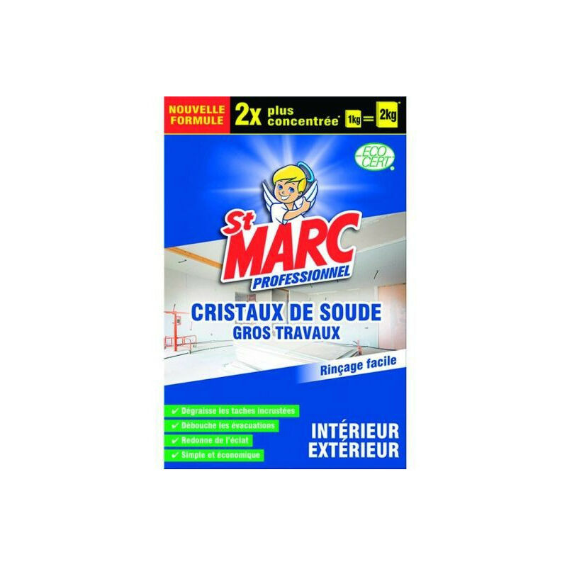 Lessive cristaux de soude 1KG 2kg - St Marc
