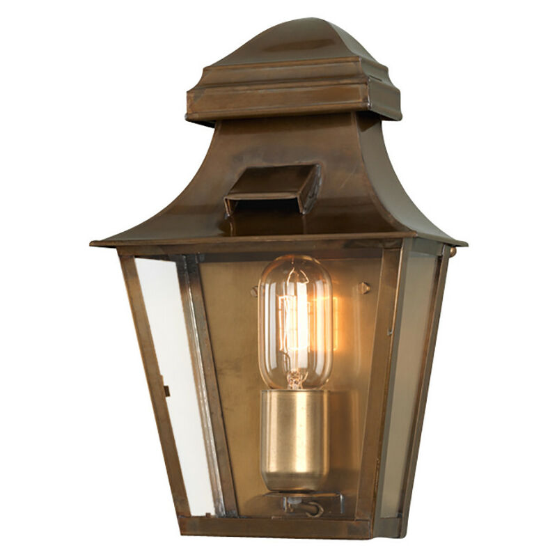 

Elstead - 1 Linterna de pared para exteriores ligera Latón macizo claro IP44, E27