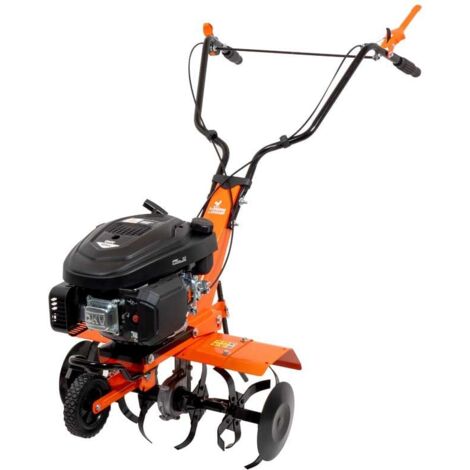 St Pierre Du Champ – Motobineuse thermique 166cc 2.9kW – 6 fraises 26cm – Largeur de travail 36-60cm – Moteur Loncin OHV pour efficacité accrue