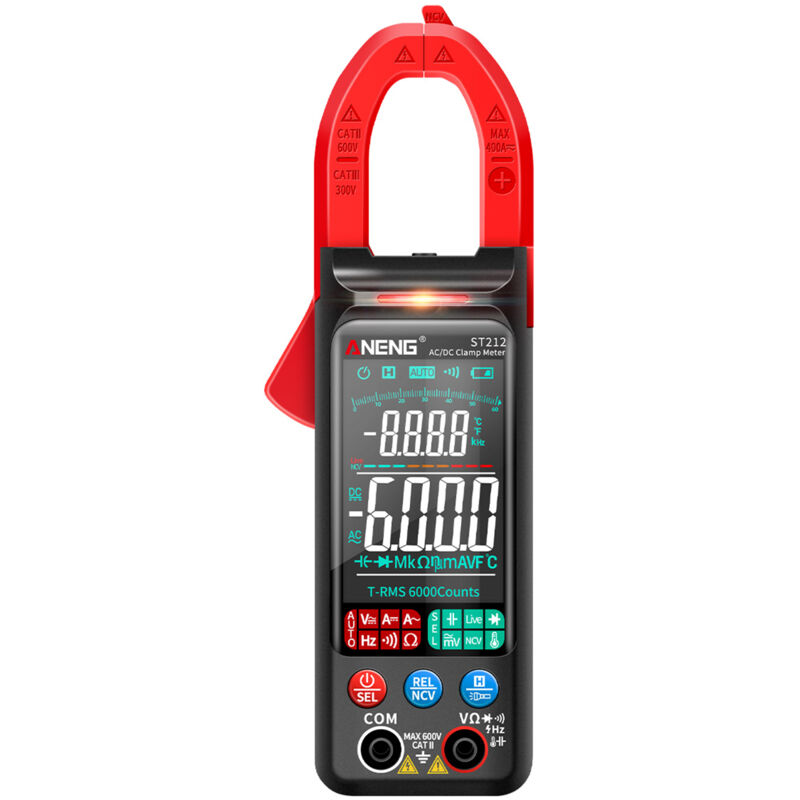 Lifcausal - ST212 Pince multimètre numérique intelligent 6000 points Voltmètre ac et dc intelligent Ampèremètre 400A Affichage couleur va Testeur de