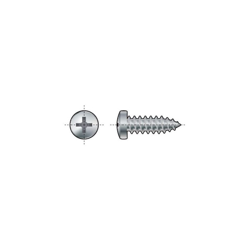 ST4.8X50MM Cross Pan Head Tap Screw A2- you get 25 - Qualfast