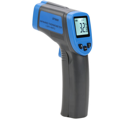 ST600 Handliches berührungsloses digitales LCD-Thermometer mit Infrarot-Laser-Temperaturmessgerät (-32-600℃)