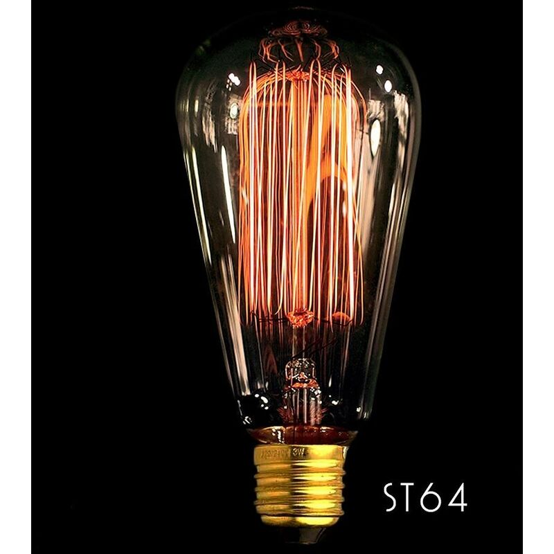 

ST64 Vertical Bombilla de filamento E27 40W Edison Vintage Decoracion Industrial