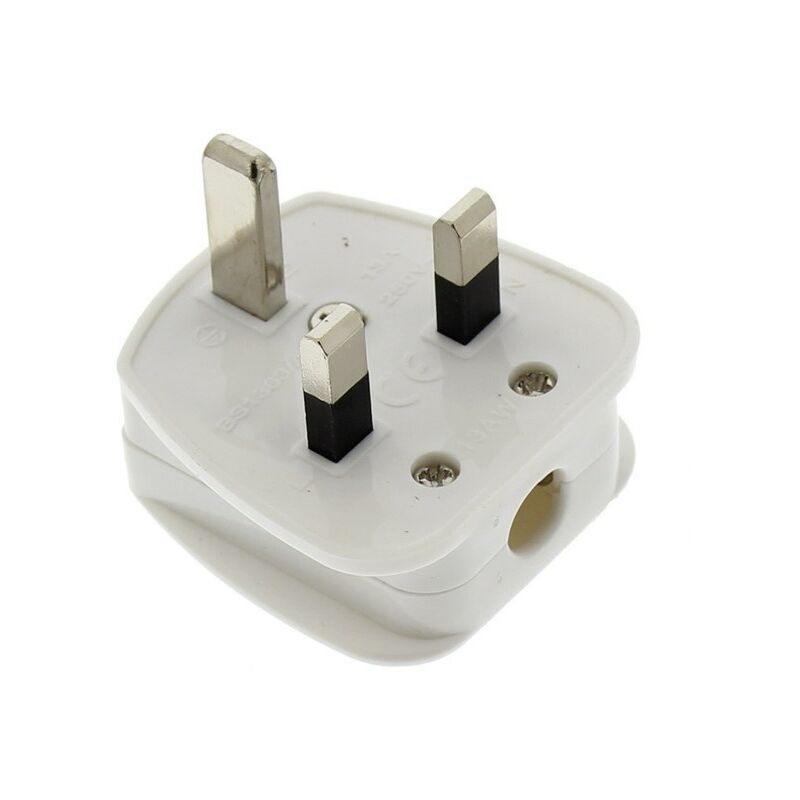 Status - 13 Amp 230V UK 3 Pin White Rewireable Plug